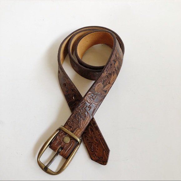 Toms Shoes Western Wear Tooled Leather 